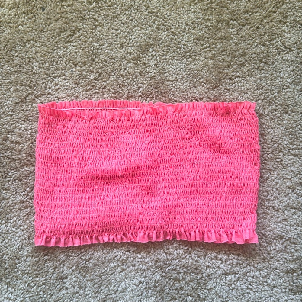 Forever 21, Size Small Pink Scrunch Tube Top!